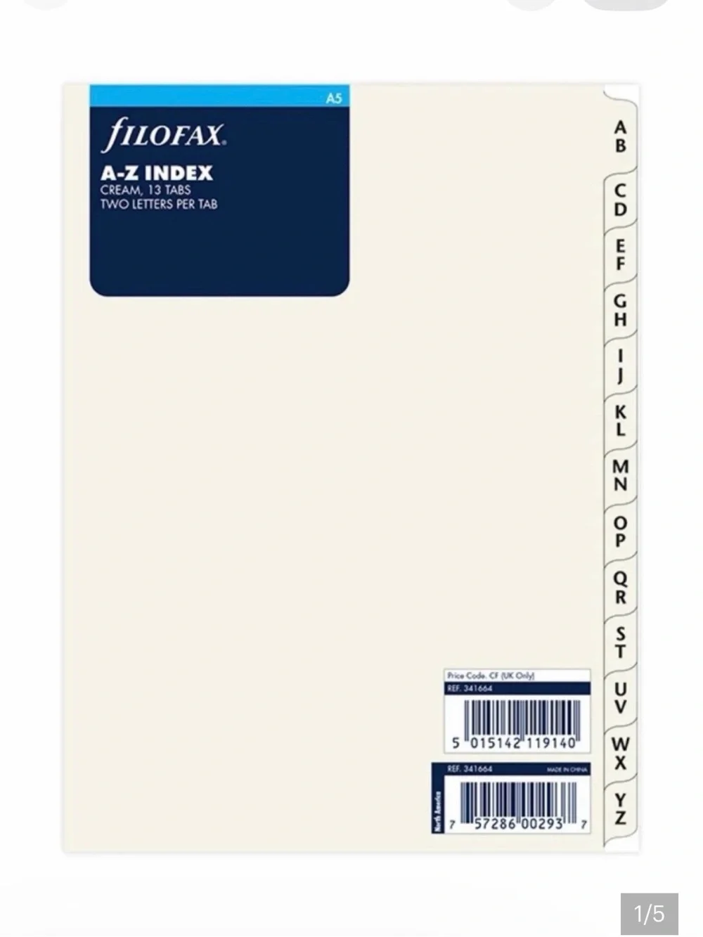 🗂️ filoFAX A-Z Index Tabs